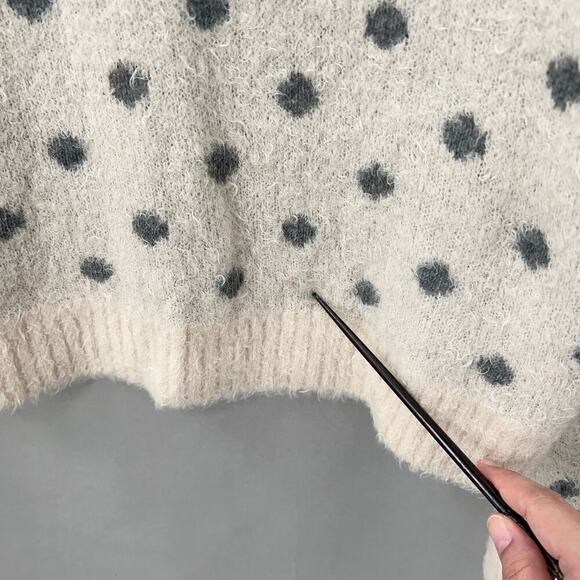 B6 Anthropologie Moth Wool Blend Sweater Womens Large Normcore - Picture 6 of 8